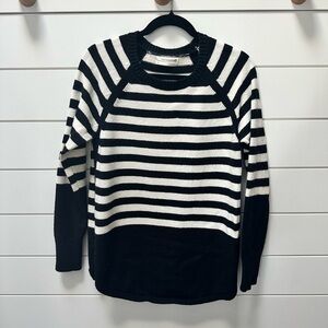 Anthropologie Rebekah Black Striped Tunic Sweater